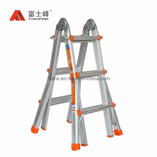 Flared Legs Multipurpose Aluminum Giant Foldable Ladder for Stairs