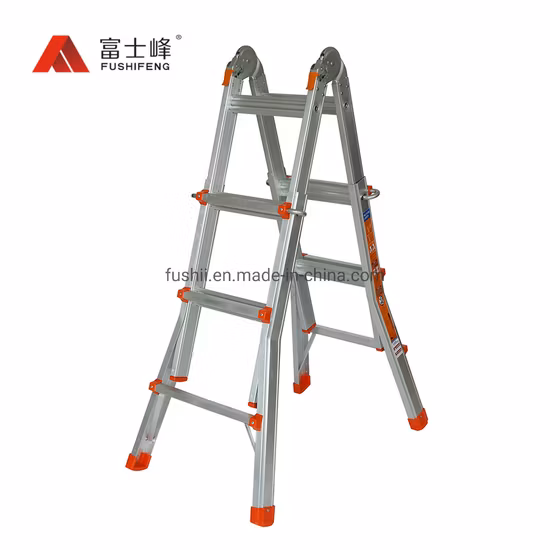 Flared Legs Multipurpose Aluminum Giant Foldable Ladder for Stairs