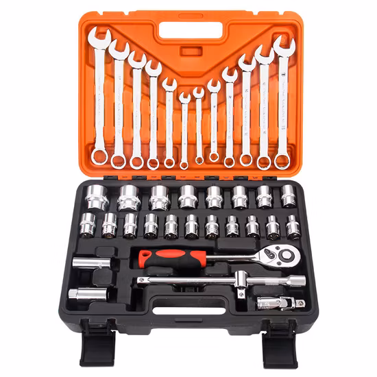 Behappy 37-teiliges Schraubenschlüssel-Set, Universal-Auto-Reparatur-Werkzeug-Kopf, schnell